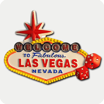 3D Fridge Magnet Souvenir Gift of Las Vegas, USA