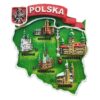 3D Polska Poland map Style Souvenir Fridge Magnet