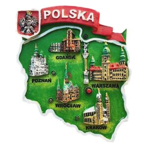 3D Polska Poland map Style Souvenir Fridge Magnet