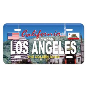LOS ANGELES License Plate Magnet, Ideal for Fridge and Office Decor, Collectible Souvenir