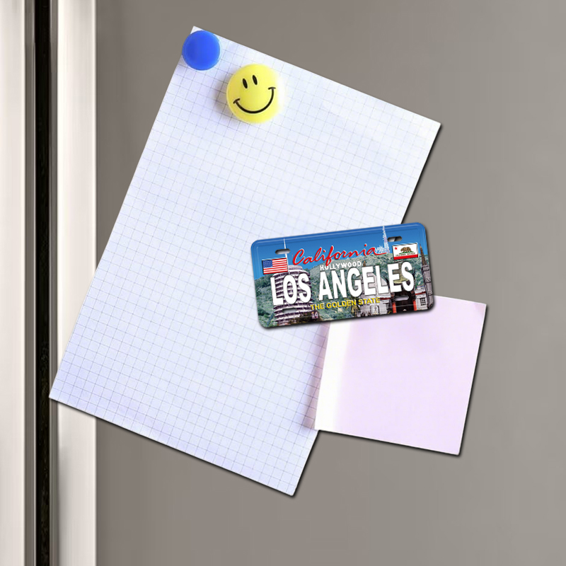 LOS ANGELES License Plate Magnet, Ideal for Fridge and Office Decor, Collectible Souvenir - Image 4