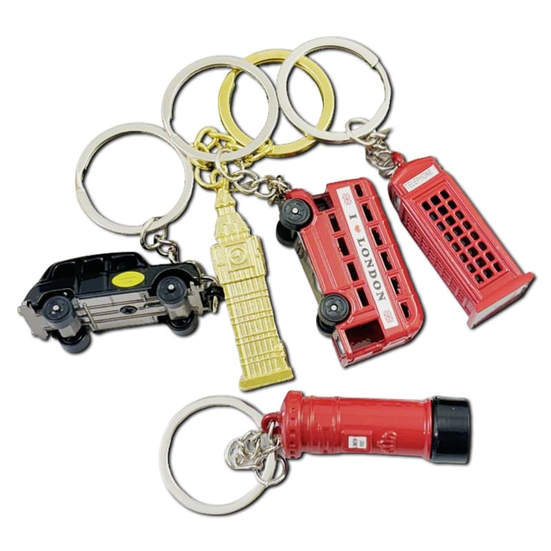 Die-cast British Cultural Icons Landmark Keychain Keyring - Image 2
