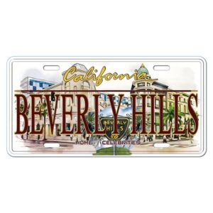 Beverly Hills Decorative Embossed Souvenir Novelty License Plate,California,USA