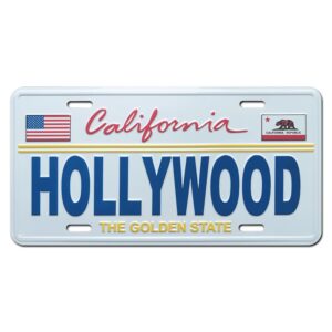 Hollywood Decorative Embossed Souvenir Novelty License Plate,California,USA