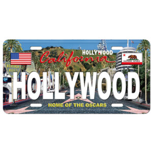Hollywood Decorative Embossed Souvenir Novelty License Plate,California,USA