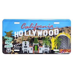 Hollywood Decorative Embossed Souvenir Novelty License Plate,California,USA