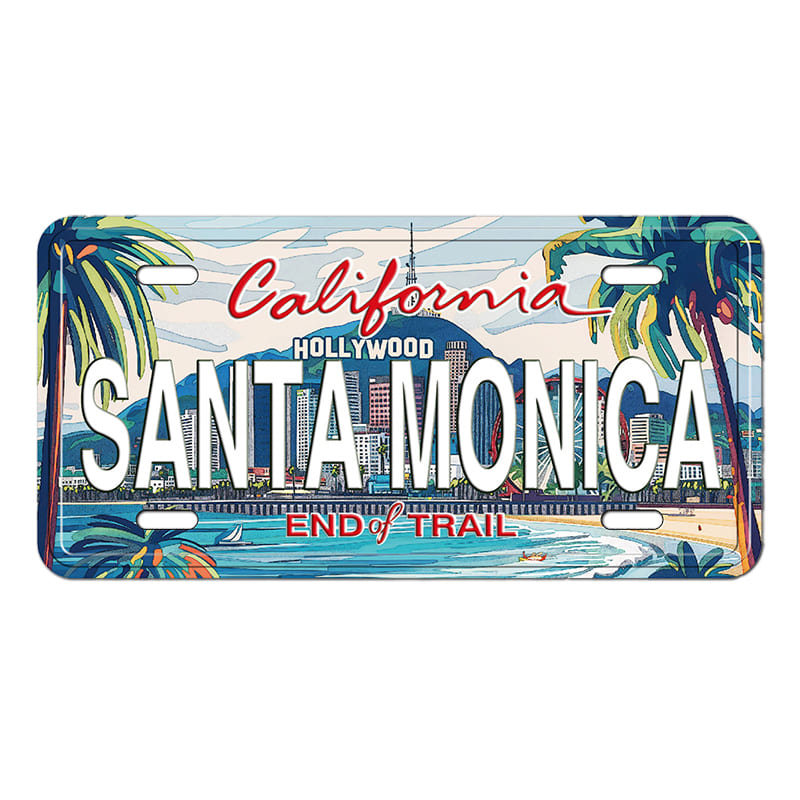 Santa Monica Beach Decorative Embossed Souvenir Novelty License Plate,California,USA - Image 2