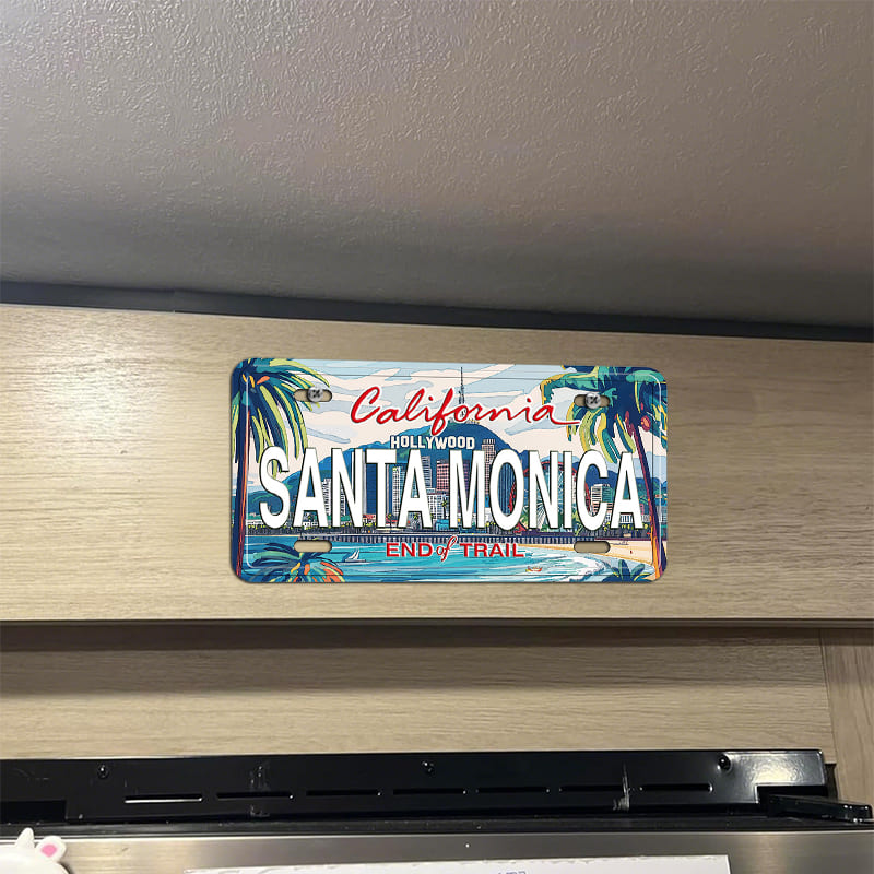 Santa Monica Beach Decorative Embossed Souvenir Novelty License Plate,California,USA - Image 3