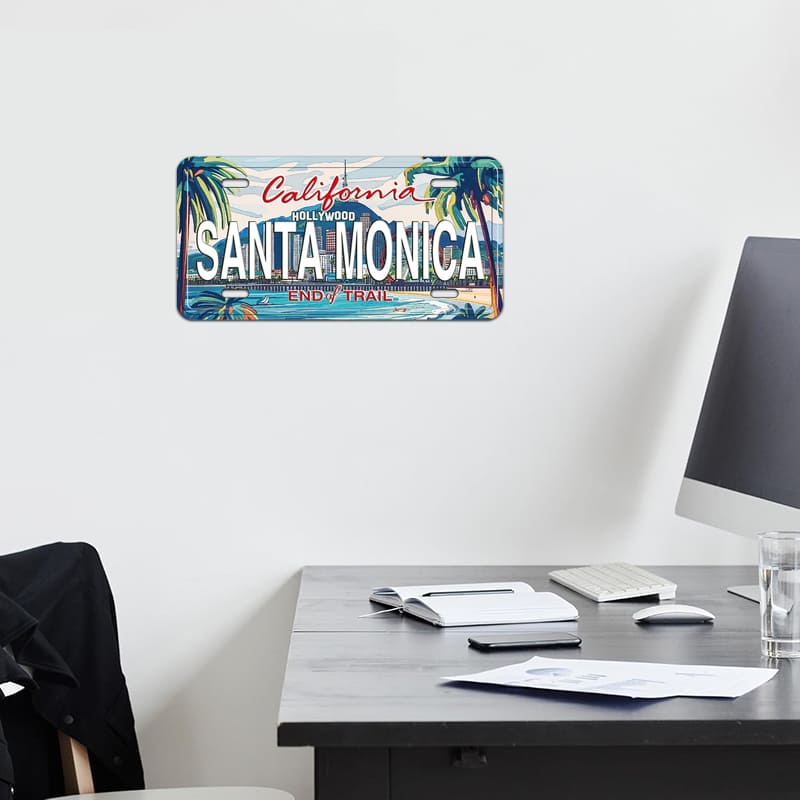 Santa Monica Beach Decorative Embossed Souvenir Novelty License Plate,California,USA - Image 4