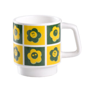 Customizable stackable coffee mugs, milk cups, and water cups