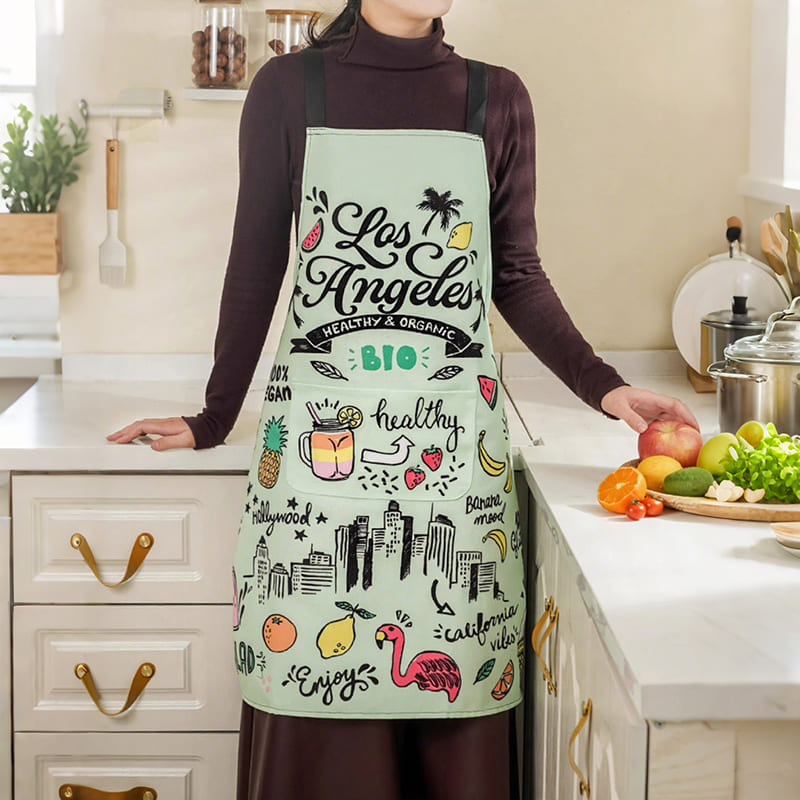 Customized Los Angeles Apron with Pocket, Los Angeles Souvenirs & Travel Gift Apron - Image 2