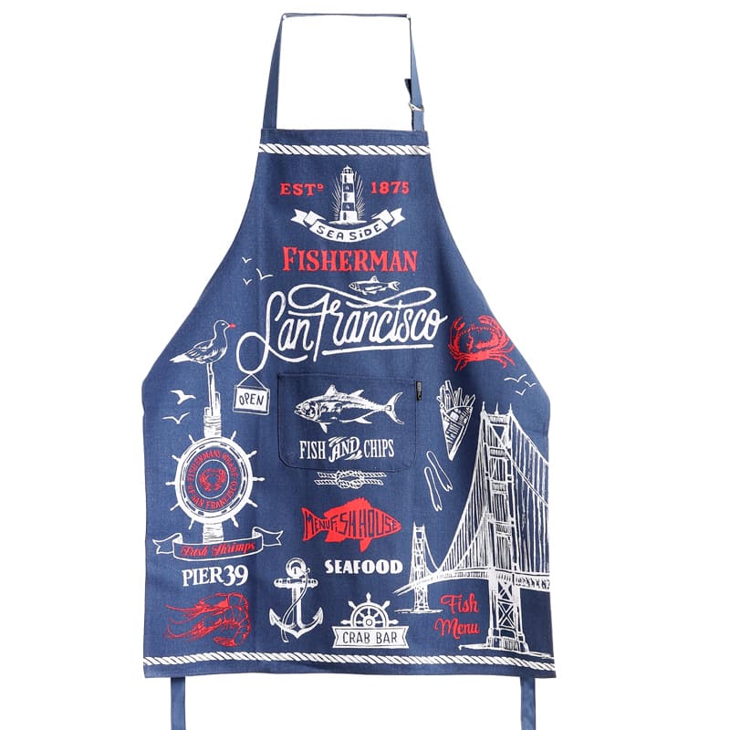 Customized San Francisco Apron with Pocket, San Francisco Souvenirs & Travel Gift Apron