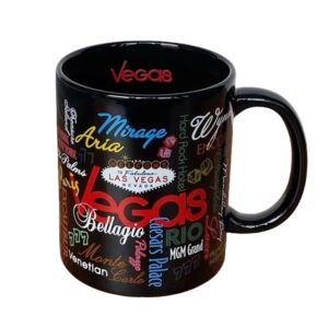 Las Vegas Souvenir Mug Black Coffee Cup Nevada Gifts LV City