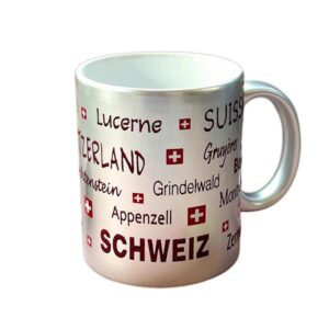 Swiss alphabet simple coffee mug, teacup, milk cup