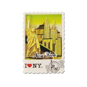New York USA 3D Stamp-Shaped Fridge Magnet Souvenir