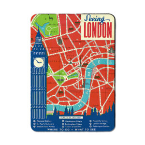 UK London Retro Poster Theme Series Fridge Magnet