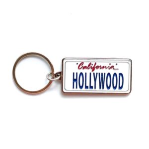 California Los Angeles Hollywood Beverly Hills San Fransico License Plate Keychain