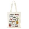 Customized Australian illustration Tote bag with Zip Closure & Inner Pocket