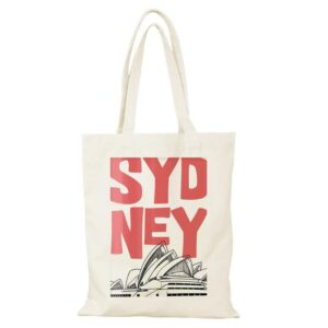 Customized Australian Sydney Opera House Tote bag with Zip Closure & Inner Pocket