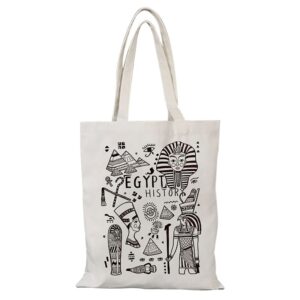 Egypt theme Customized Tote bag with Zip Closure & Inner Pocket
