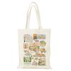 Italy theme Customized Tote bag with magnetic snap & Inner Pocket