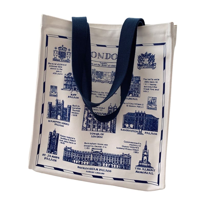 London Town Canvas Art Tote Bag with Zip Closure and Inner Zipped Pocket - Image 3
