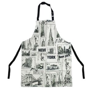 Customized 100% Cotton American New York Apron with Pocket, Paris Souvenirs & Travel Gift Apron