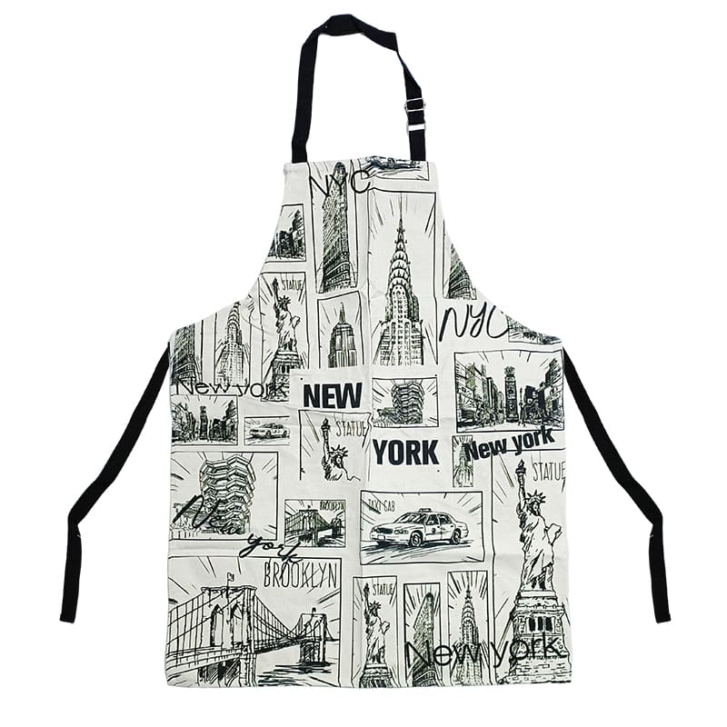 Customized 100% Cotton American New York Apron with Pocket, Paris Souvenirs & Travel Gift Apron