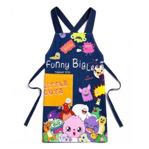 Customized embroidered denim Apron with big Pocket, Souvenirs & Travel Gift Apron