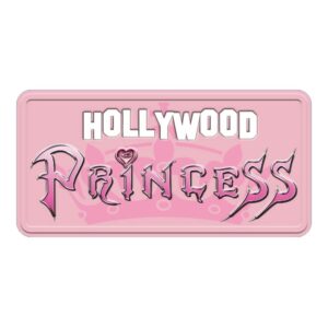 HOLLYWOOD Princess Pink Licenseplate Fridge Magnet for Home & Office Decor, Collectible Souvenir