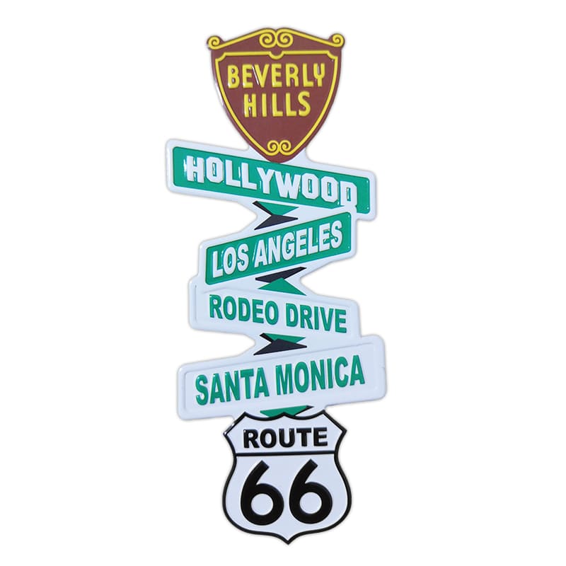 Los Angeles road sign Fridge Magnet, Ideal for Fridge and Office Decor, Collectible Souvenir