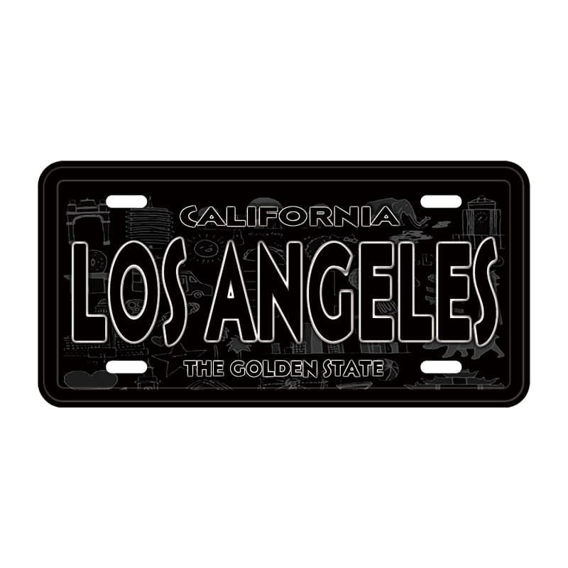 LOS ANGELES License Plate Magnet, Ideal for Fridge and Office Decor, Collectible Souvenir