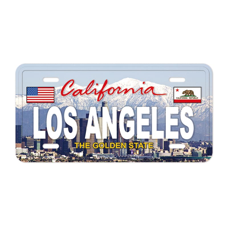 LOS ANGELES License Plate Magnet, Ideal for Fridge and Office Decor, Collectible Souvenir