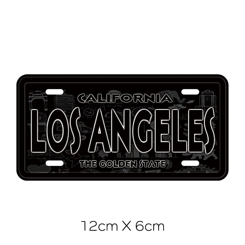 LOS ANGELES License Plate Magnet, Ideal for Fridge and Office Decor, Collectible Souvenir - Image 3