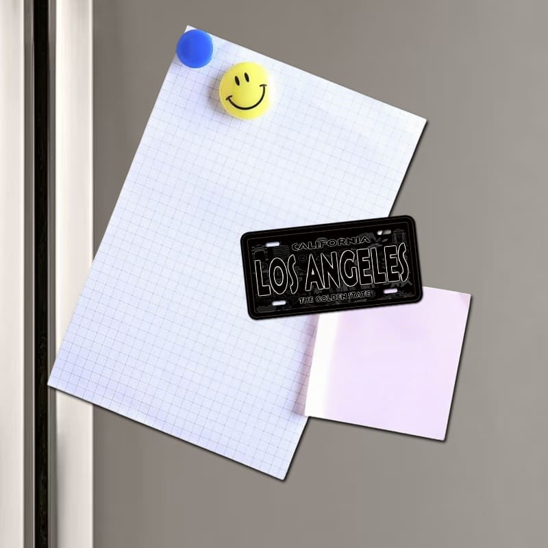 LOS ANGELES License Plate Magnet, Ideal for Fridge and Office Decor, Collectible Souvenir - Image 4