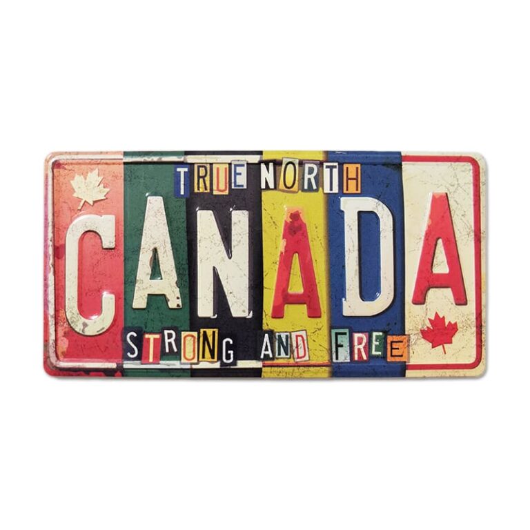 Small Licenseplate Fridge Magnet for Home & Office Decor, Collectible Souvenir