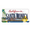 SANTA MONICA Licenseplate Fridge Magnet for Home & Office Decor, Collectible Souvenir