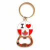 CANADA I love Toronto Metal 3D Souvenir & Bottle opener Keychain