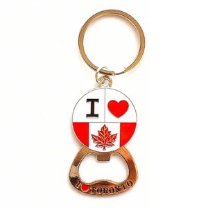 CANADA I love Toronto Metal 3D Souvenir & Bottle opener Keychain