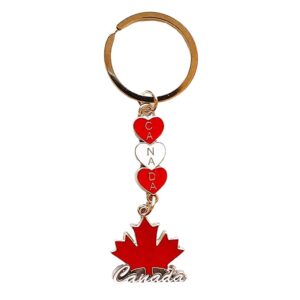 CANADA Series Metal 3D Souvenir Keychain, Key Ring Chain