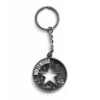 HOLLYWOOD Circular shape design Metal 3D Souvenir Keychain, Key ring chain