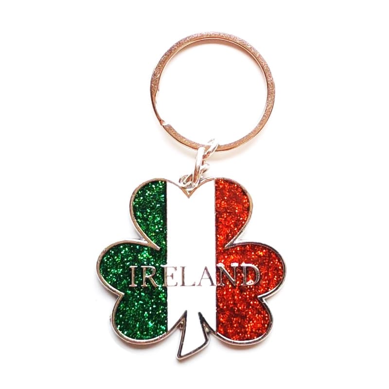 Ireland Green Clover Series Metal Keychain, Key Ring Chain - Image 2
