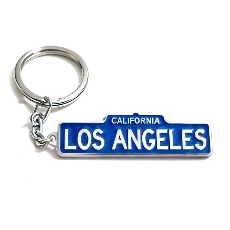 California Los Angeles Road Sign style Keychain
