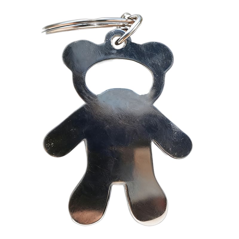 LOS ANGELES Bear Metal 3D Souvenir & Bottle opener Keychain with Rhinestones - Image 2