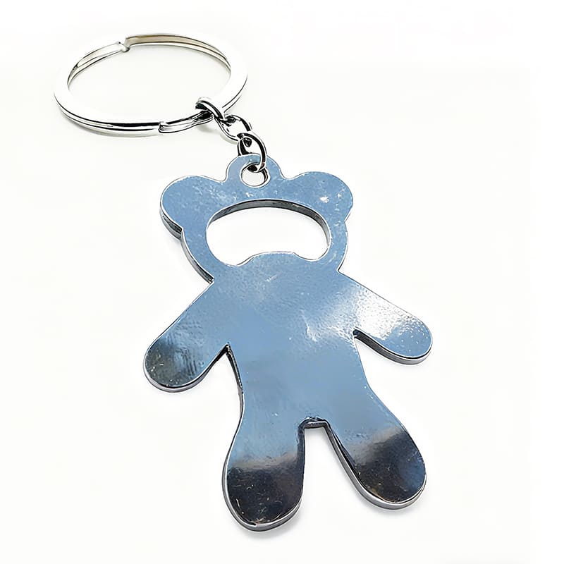 LOS ANGELES Bear Metal 3D Souvenir & Bottle opener Keychain with Rhinestones - Image 4