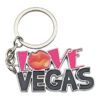 LOVE of Las Vegas Electroplated metal Keychain, Key Ring Chain