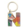 24 Letters of Las Vegas Electroplated metal Keychain, Key Ring Chain