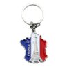 France Paris Series Metal 3D Souvenir Keychain, Key Ring Chain