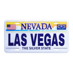 Las Vegas Decorative Embossed Souvenir Novelty License Plate, USA