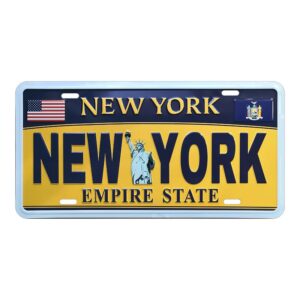 New York Decorative Embossed Souvenir Novelty License Plate, USA